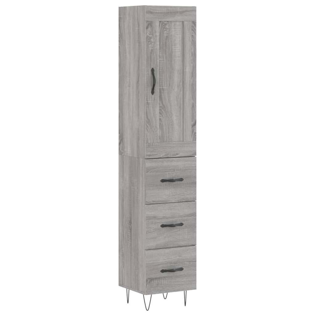 Μπουφές Sonoma Γκρι 34,5 x 34 x 180 εκ. από Επεξεργασμένο Ξύλο