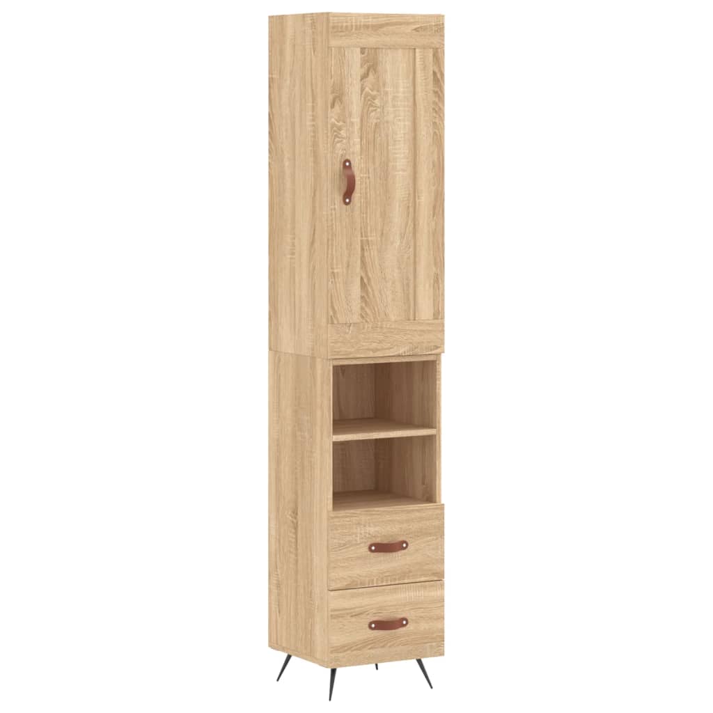 Μπουφές Sonoma δρυς 34,5 x 34 x 180 εκ. από Επεξεργασμένο Ξύλο - Pakobazaar