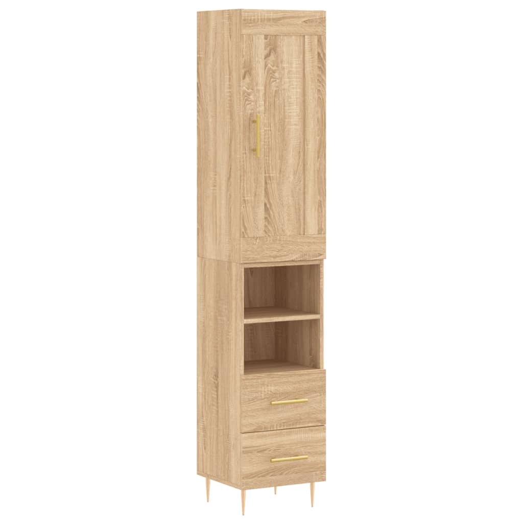 Μπουφές Sonoma δρυς 34,5 x 34 x 180 εκ. από Επεξεργασμένο Ξύλο