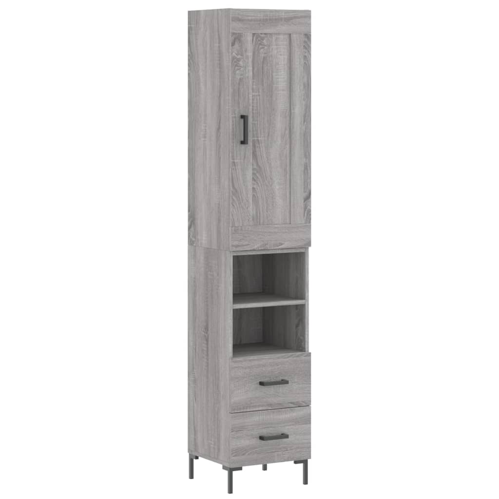 Μπουφές Sonoma Γκρι 34,5 x 34 x 180 εκ. από Επεξεργασμένο Ξύλο