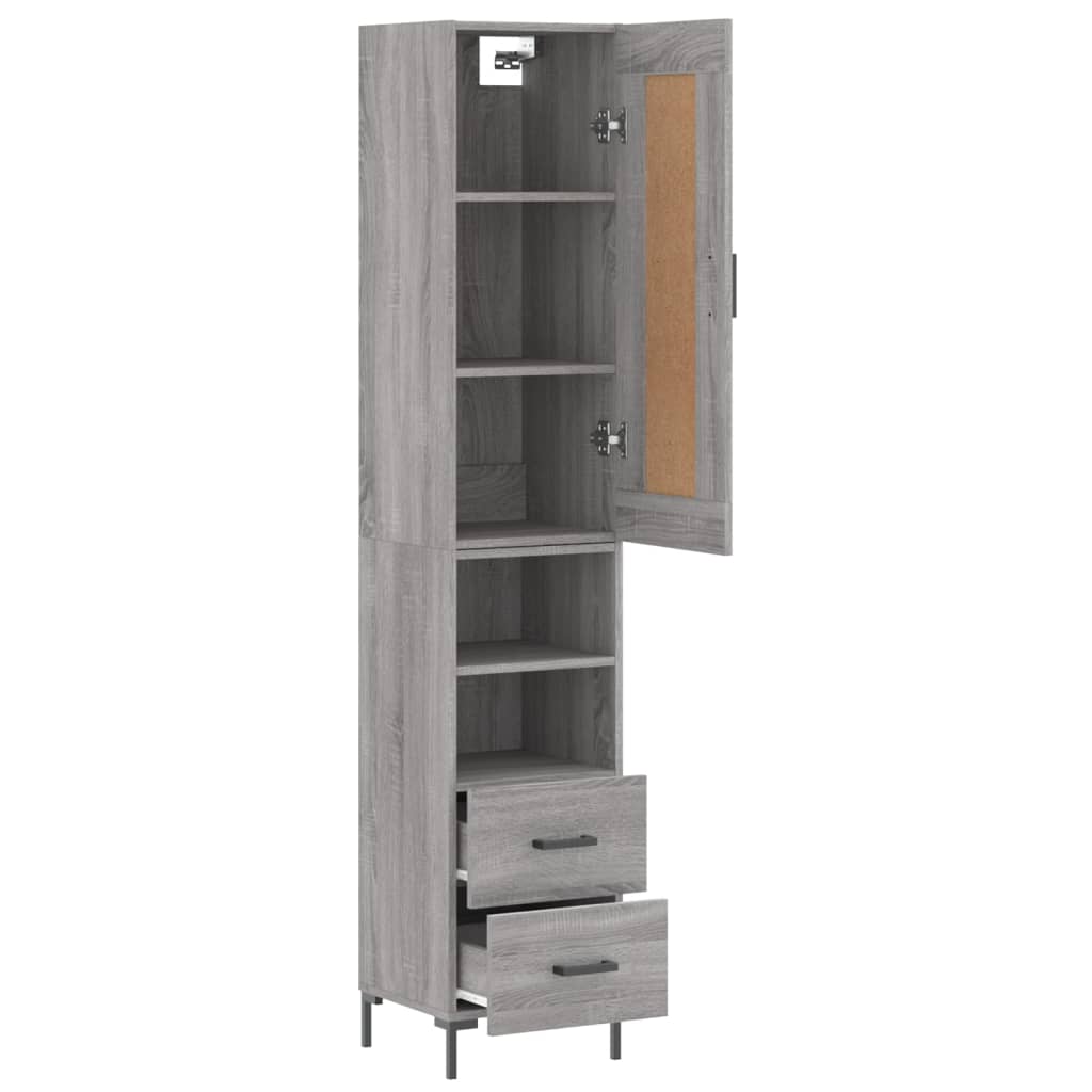 Μπουφές Sonoma Γκρι 34,5 x 34 x 180 εκ. από Επεξεργασμένο Ξύλο