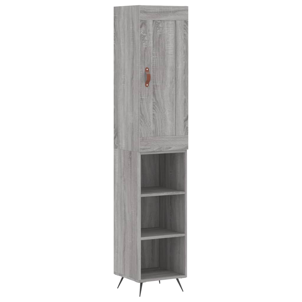 Μπουφές Sonoma Γκρι 34,5 x 34 x 180 εκ. από Επεξεργασμένο Ξύλο