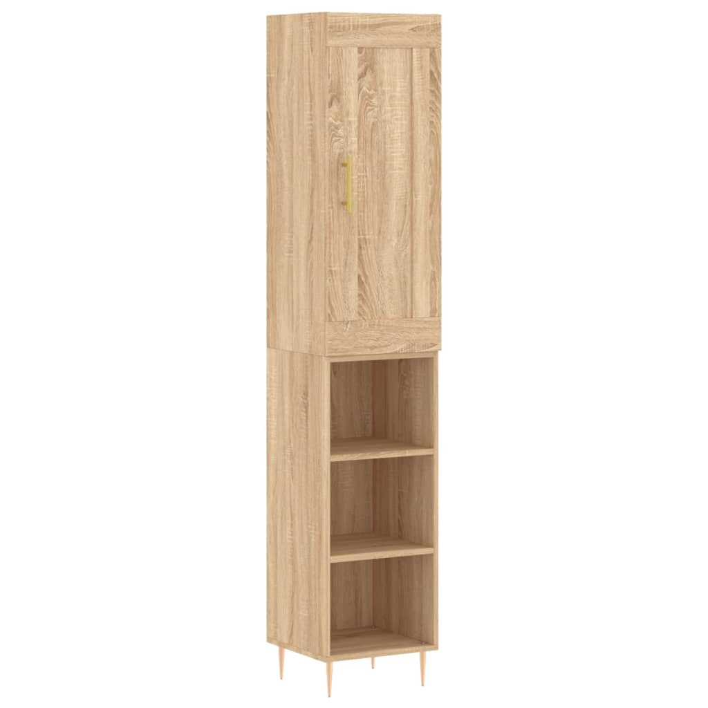 Μπουφές Sonoma δρυς 34,5 x 34 x 180 εκ. από Επεξεργασμένο Ξύλο - Pakobazaar