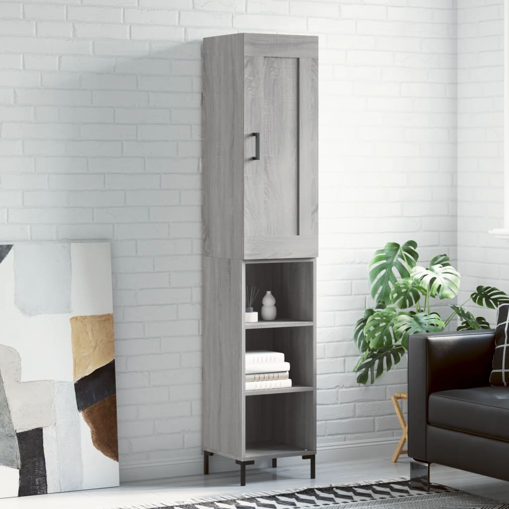 Μπουφές Sonoma Γκρι 34,5 x 34 x 180 εκ. από Επεξεργασμένο Ξύλο