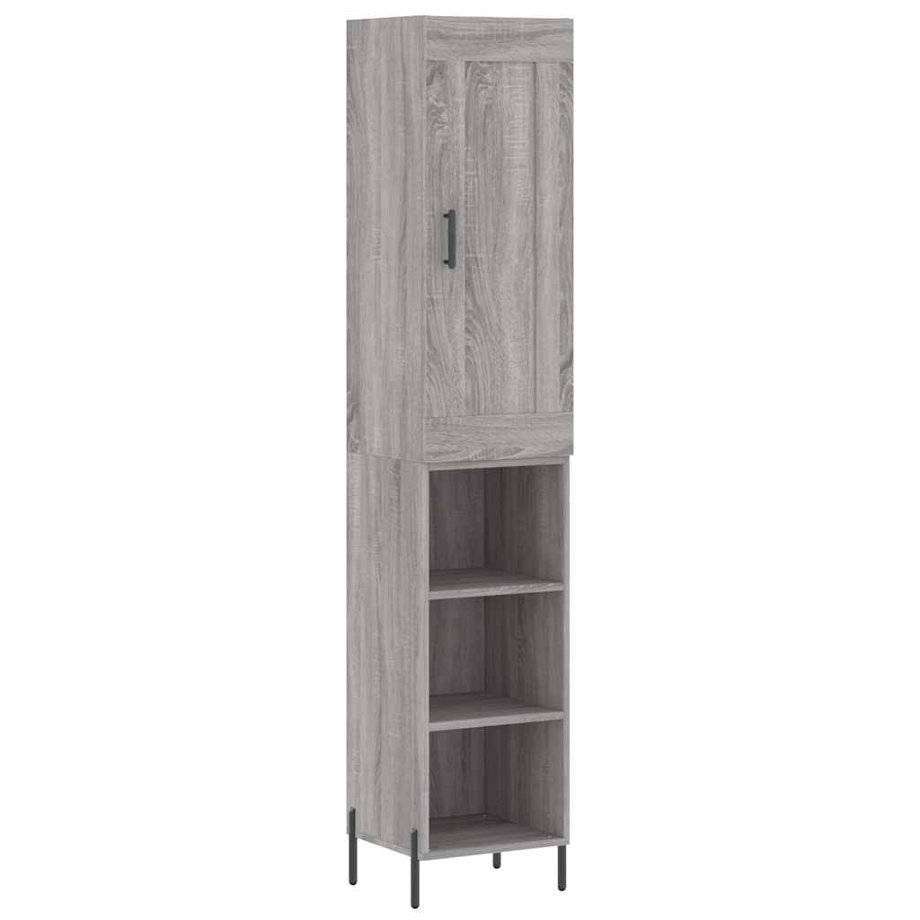 Μπουφές Sonoma Γκρι 34,5 x 34 x 180 εκ. από Επεξεργασμένο Ξύλο - Pakobazaar