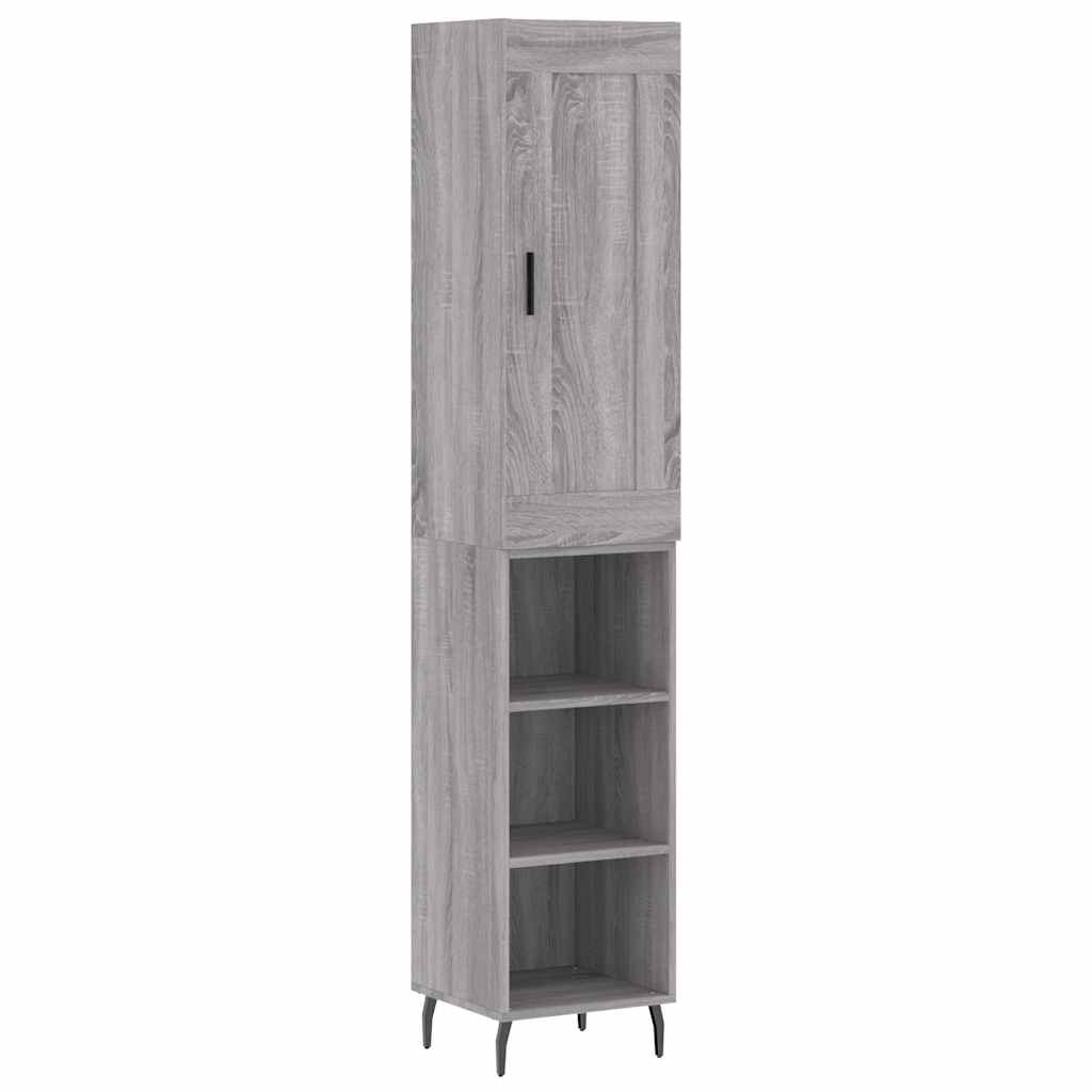 Μπουφές Sonoma Γκρι 34,5 x 34 x 180 εκ. από Επεξεργασμένο Ξύλο - Pakobazaar