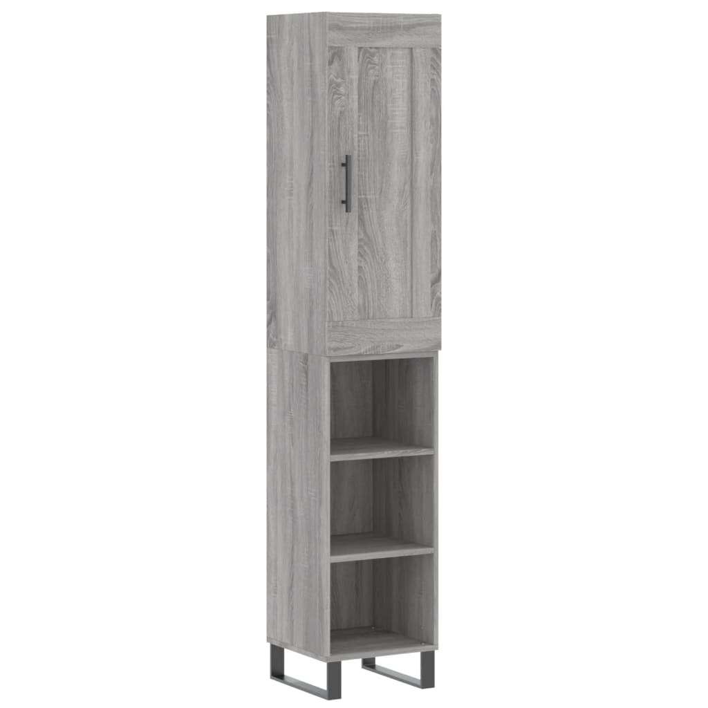 Μπουφές Sonoma Γκρι 34,5 x 34 x 180 εκ. από Επεξεργασμένο Ξύλο