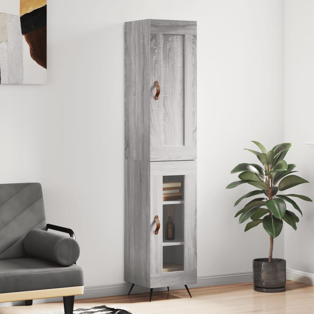 Μπουφές Sonoma Γκρι 34,5 x 34 x 180 εκ. από Επεξεργασμένο Ξύλο