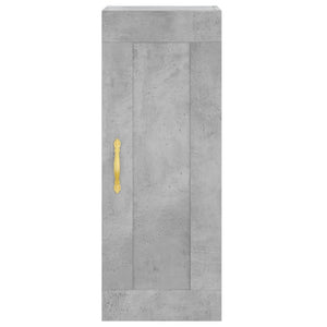 Ντουλάπι Γκρι Σκυροδέματος 34,5x34x180 εκ. Επεξεργασμένο Ξύλο