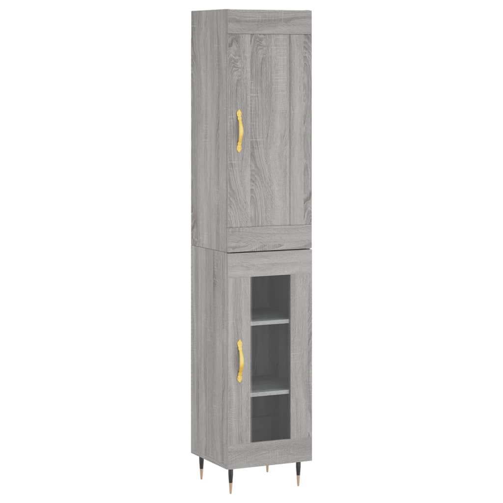 Μπουφές Sonoma Γκρι 34,5 x 34 x 180 εκ. από Επεξεργασμένο Ξύλο