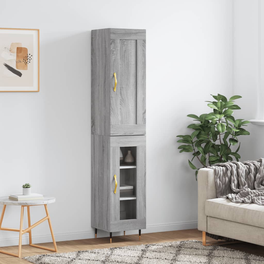 Μπουφές Sonoma Γκρι 34,5 x 34 x 180 εκ. από Επεξεργασμένο Ξύλο