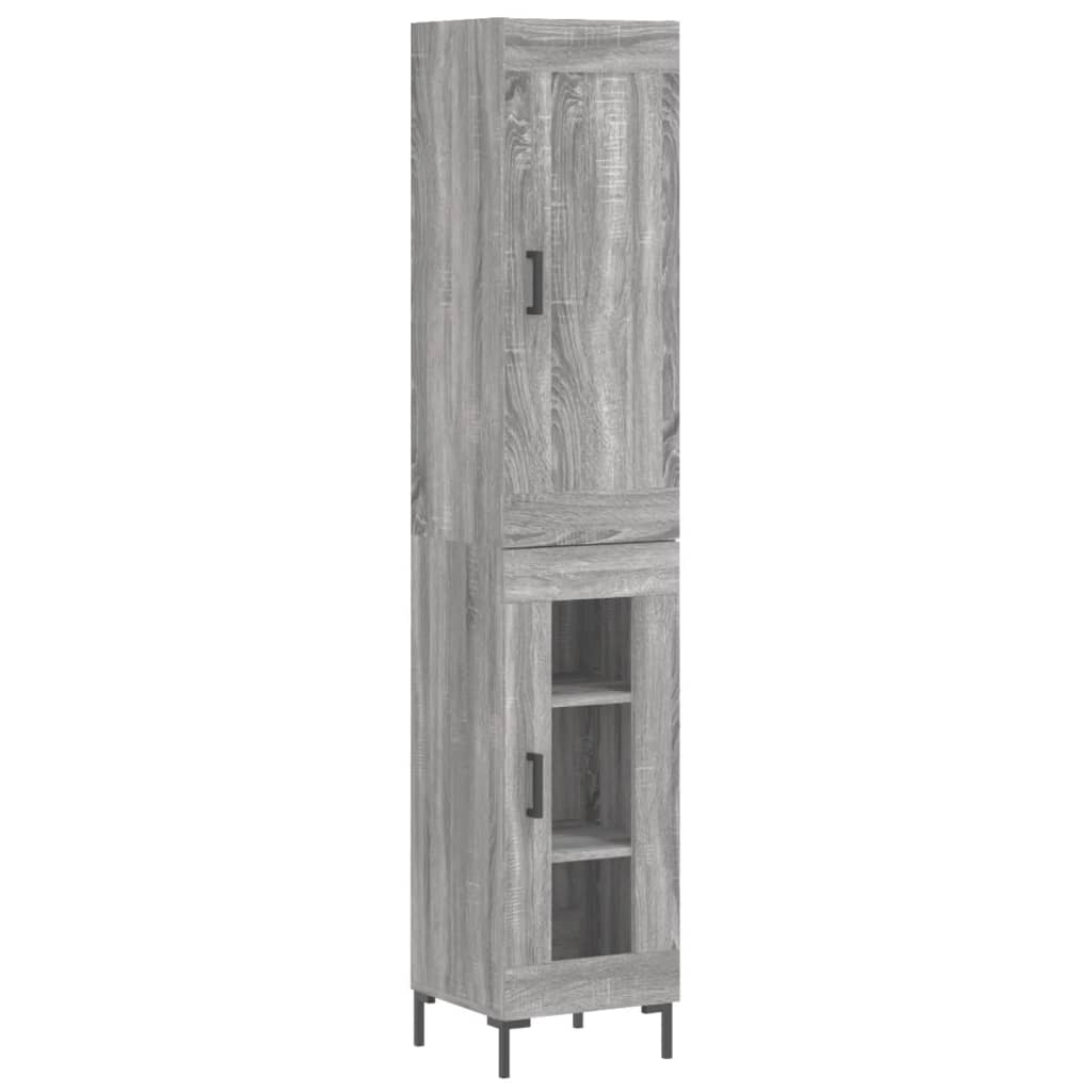 Μπουφές Sonoma Γκρι 34,5 x 34 x 180 εκ. από Επεξεργασμένο Ξύλο - Pakobazaar