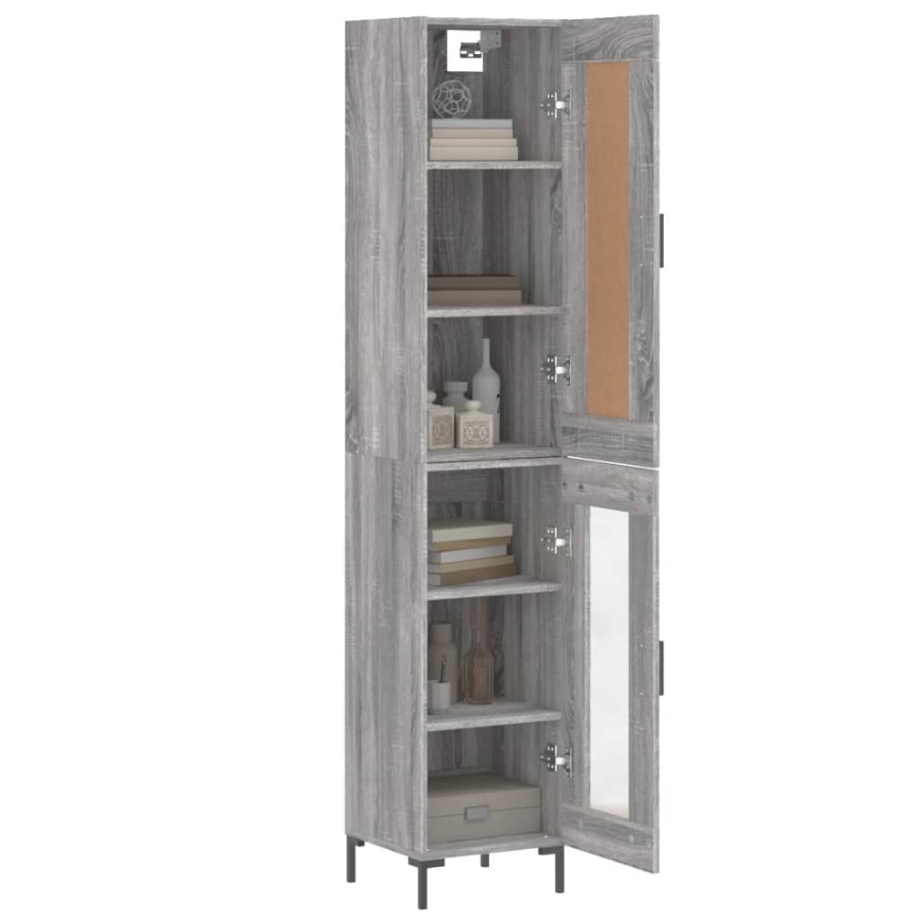 Μπουφές Sonoma Γκρι 34,5 x 34 x 180 εκ. από Επεξεργασμένο Ξύλο - Pakobazaar