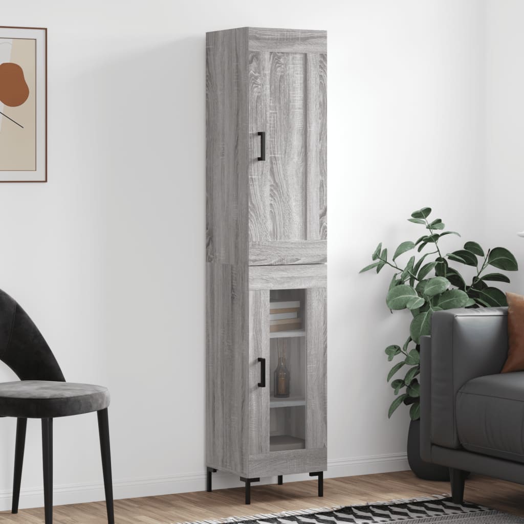 Μπουφές Sonoma Γκρι 34,5 x 34 x 180 εκ. από Επεξεργασμένο Ξύλο - Pakobazaar