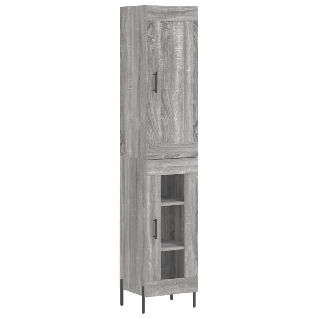 Μπουφές Sonoma Γκρι 34,5 x 34 x 180 εκ. από Επεξεργασμένο Ξύλο - Pakobazaar