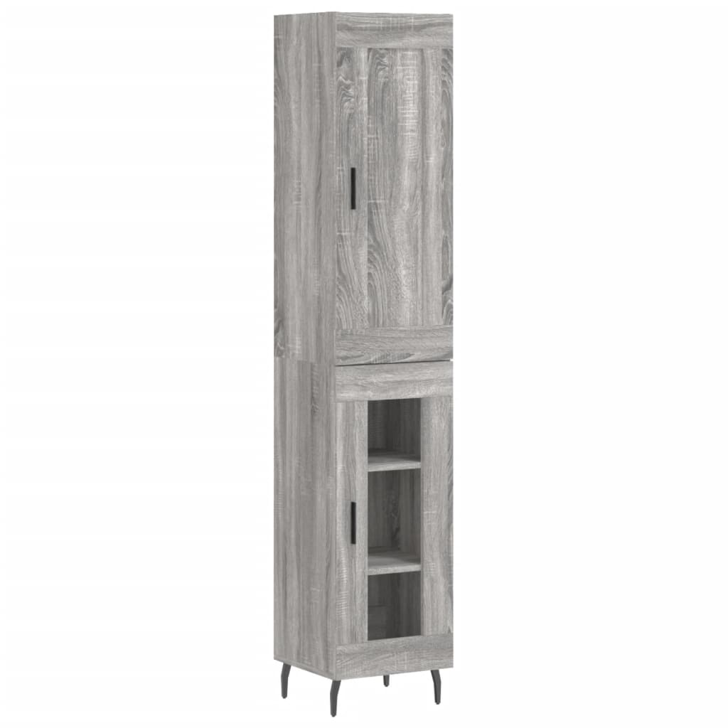 Μπουφές Sonoma Γκρι 34,5 x 34 x 180 εκ. από Επεξεργασμένο Ξύλο