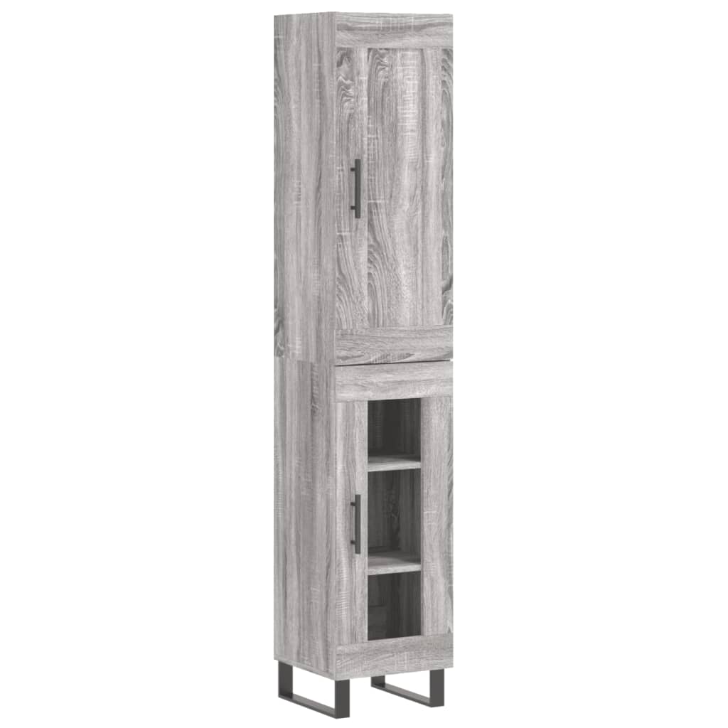 Μπουφές Sonoma Γκρι 34,5 x 34 x 180 εκ. από Επεξεργασμένο Ξύλο