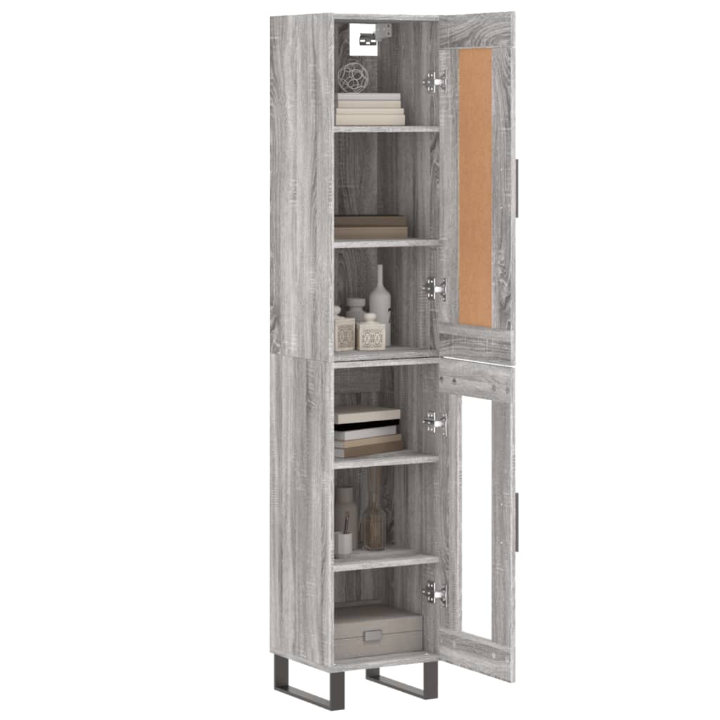 Μπουφές Sonoma Γκρι 34,5 x 34 x 180 εκ. από Επεξεργασμένο Ξύλο
