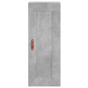 Ντουλάπι Γκρι Σκυροδέματος 34,5x34x180 εκ. Επεξεργασμένο Ξύλο