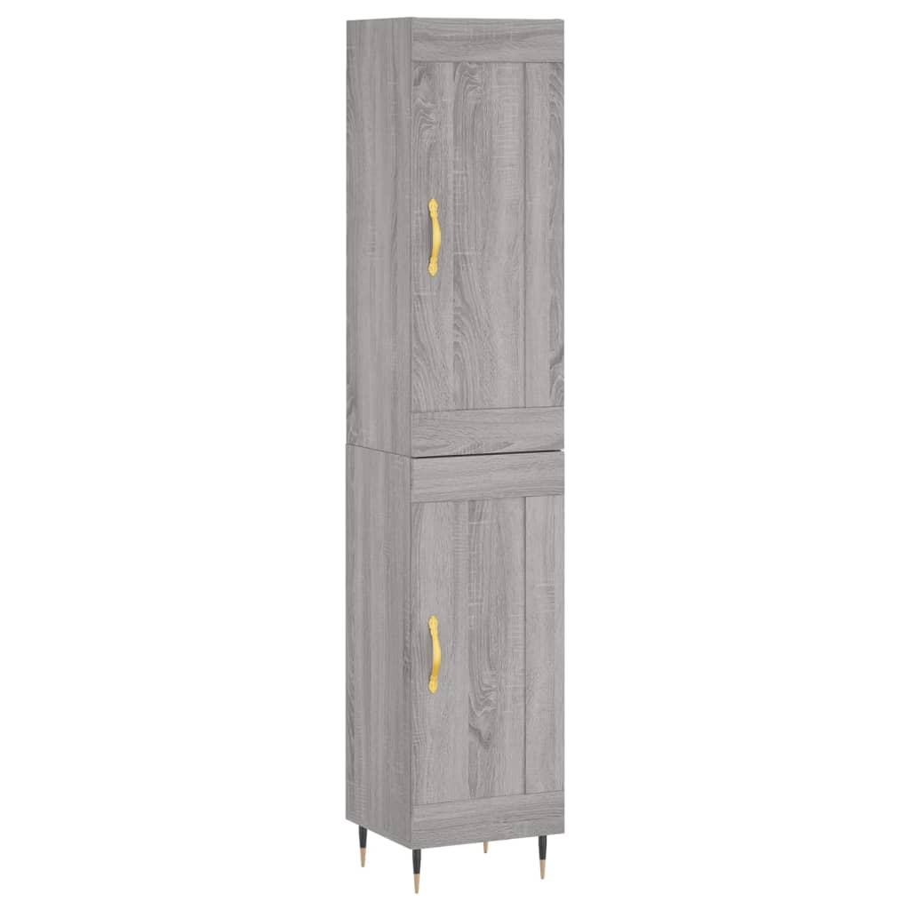Μπουφές Sonoma Γκρι 34,5 x 34 x 180 εκ. από Επεξεργασμένο Ξύλο - Pakobazaar