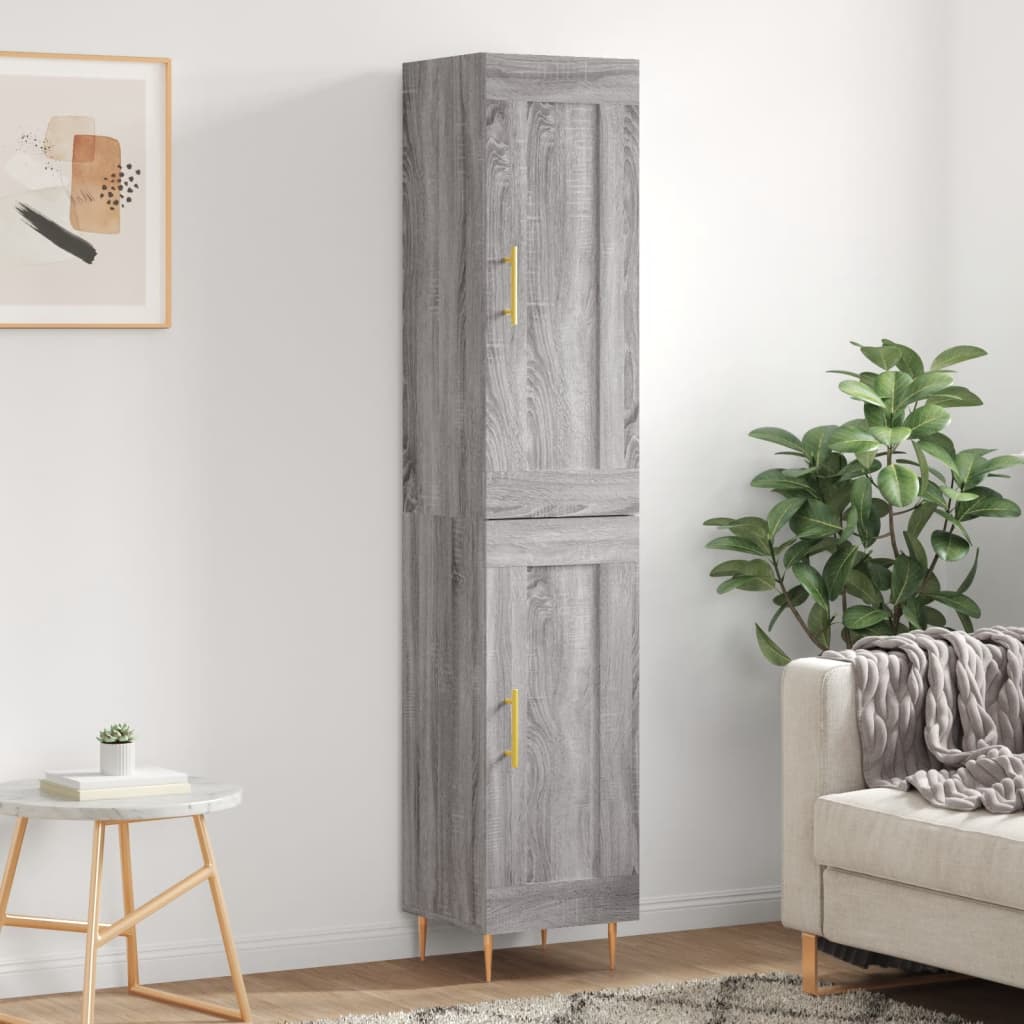 Μπουφές Sonoma Γκρι 34,5 x 34 x 180 εκ. από Επεξεργασμένο Ξύλο - Pakobazaar