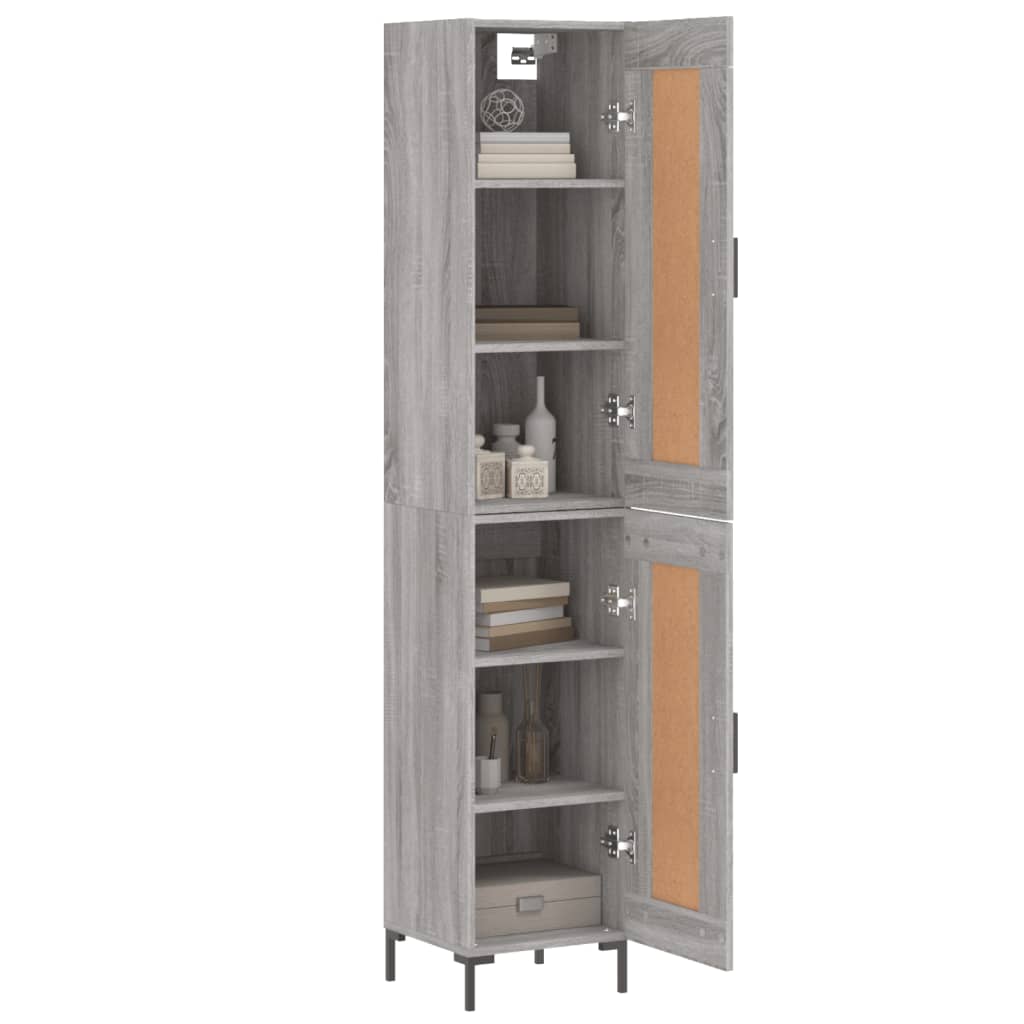 Μπουφές Sonoma Γκρι 34,5 x 34 x 180 εκ. από Επεξεργασμένο Ξύλο - Pakobazaar