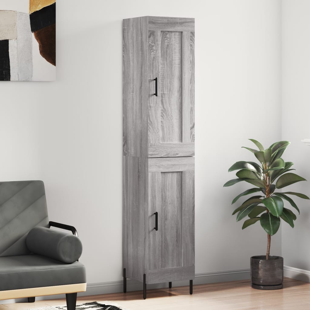 Μπουφές Sonoma Γκρι 34,5 x 34 x 180 εκ. από Επεξεργασμένο Ξύλο - Pakobazaar