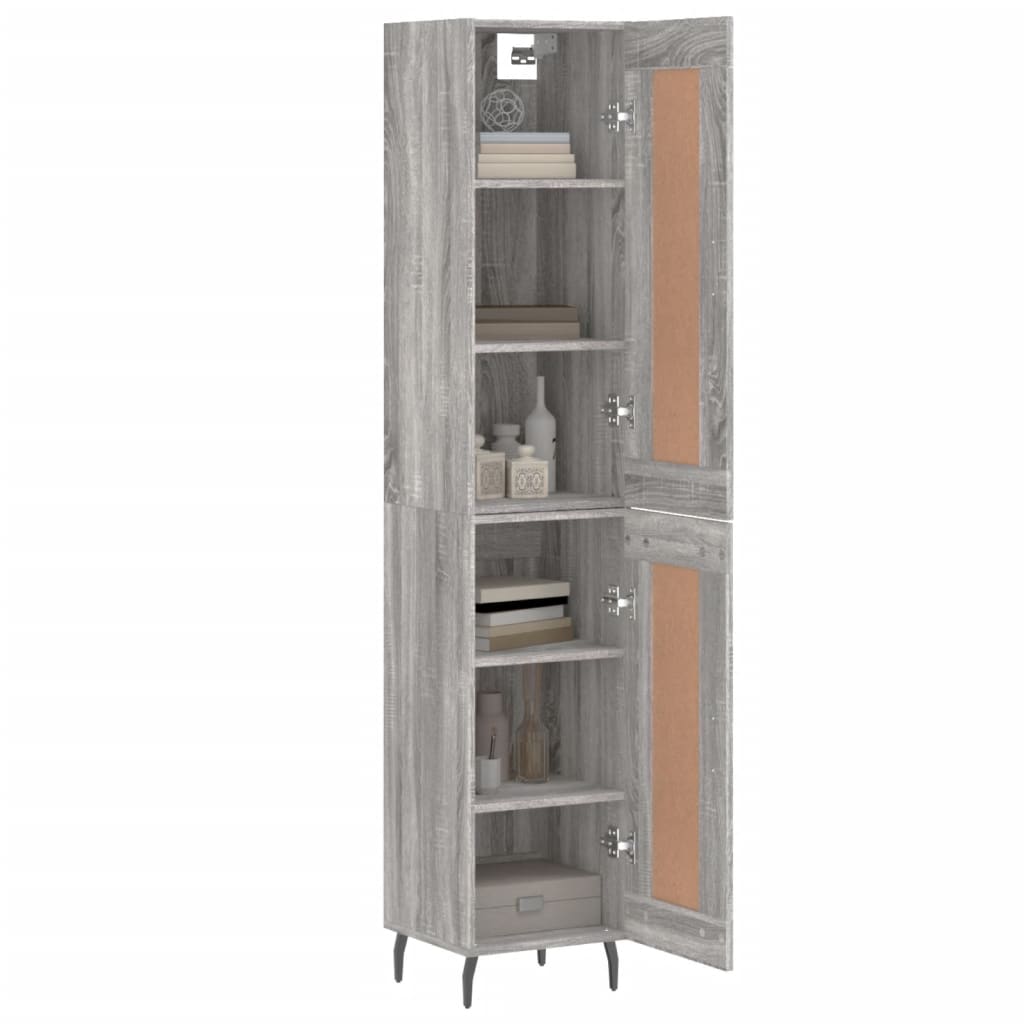 Μπουφές Sonoma Γκρι 34,5 x 34 x 180 εκ. από Επεξεργασμένο Ξύλο