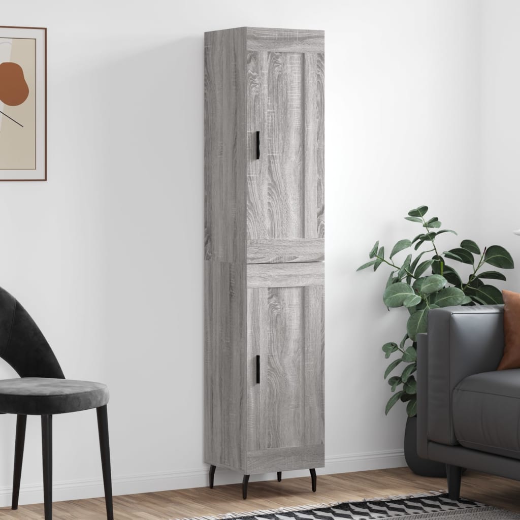 Μπουφές Sonoma Γκρι 34,5 x 34 x 180 εκ. από Επεξεργασμένο Ξύλο