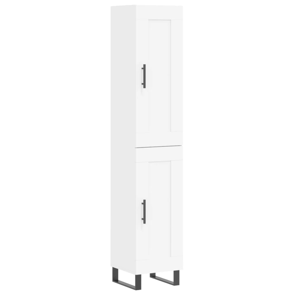 Ντουλάπι Λευκό 34,5 x 34 x 180 εκ. από Επεξεργασμένο Ξύλο