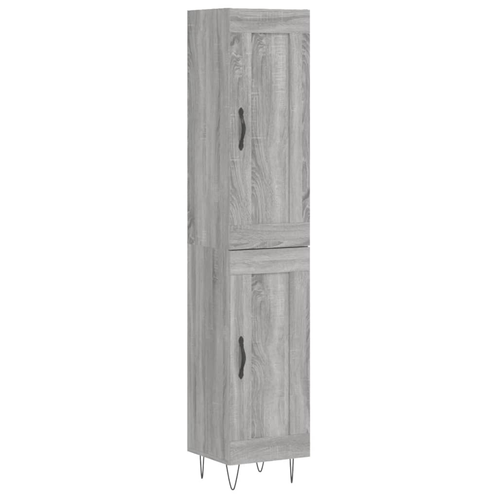 Μπουφές Sonoma Γκρι 34,5 x 34 x 180 εκ. από Επεξεργασμένο Ξύλο