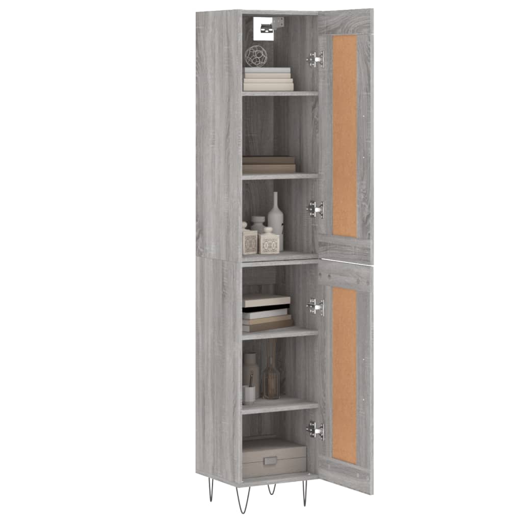 Μπουφές Sonoma Γκρι 34,5 x 34 x 180 εκ. από Επεξεργασμένο Ξύλο