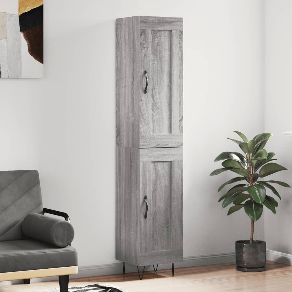 Μπουφές Sonoma Γκρι 34,5 x 34 x 180 εκ. από Επεξεργασμένο Ξύλο