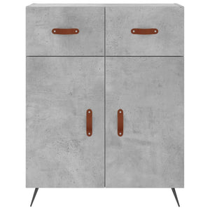Ντουλάπι Γκρι Σκυροδέματος 69,5x34x180 εκ. Επεξεργασμένο Ξύλο