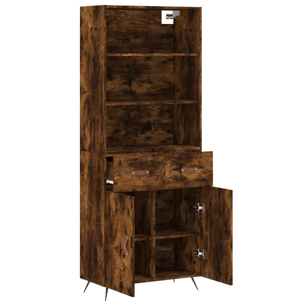 Ντουλάπι Καπνιστή Δρυς 69,5x34x180 εκ. από Επεξεργασμένο Ξύλο