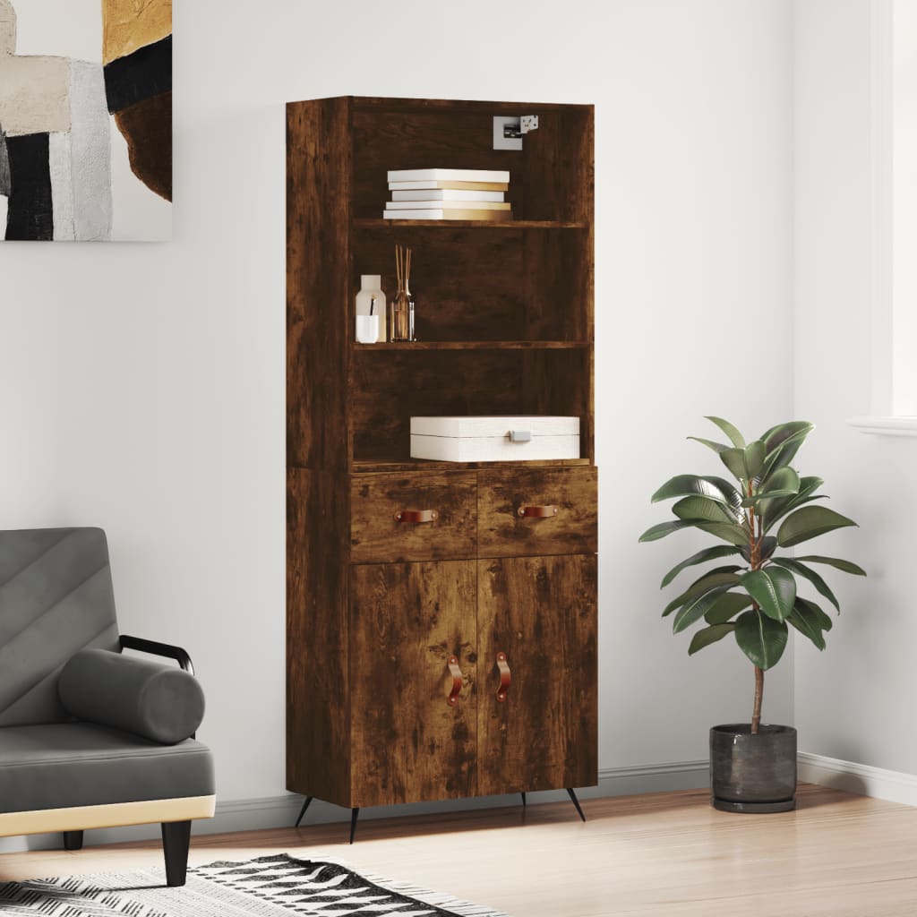 Ντουλάπι Καπνιστή Δρυς 69,5x34x180 εκ. από Επεξεργασμένο Ξύλο