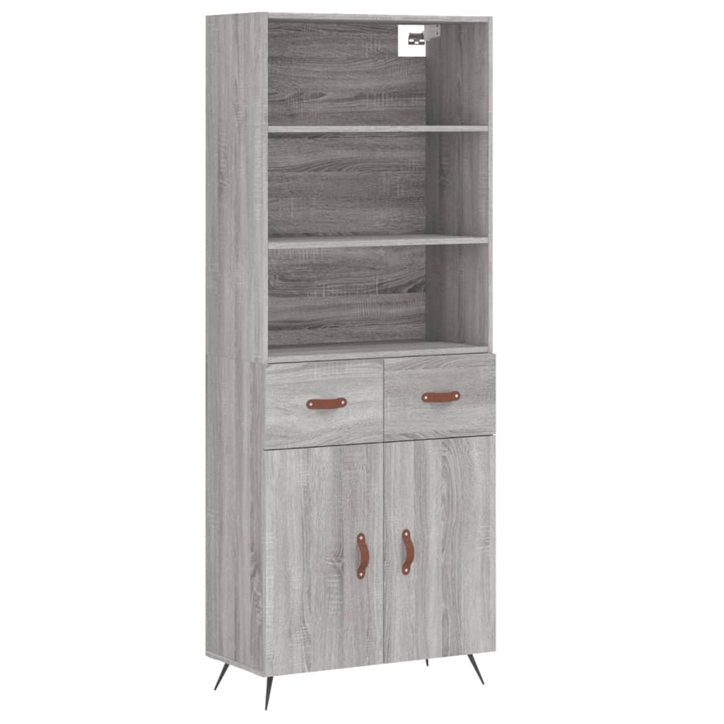 Ντουλάπι Γκρι Sonoma 69,5 x 34 x 180 εκ. Επεξεργασμένο Ξύλο