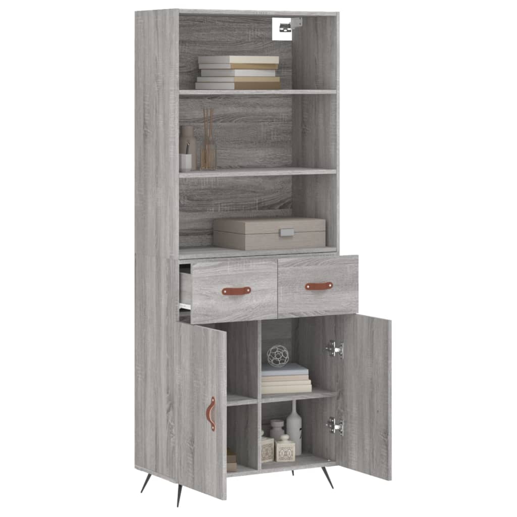 Ντουλάπι Γκρι Sonoma 69,5 x 34 x 180 εκ. Επεξεργασμένο Ξύλο