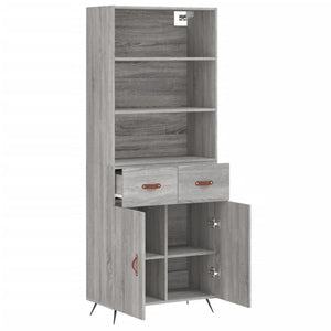 Ντουλάπι Γκρι Sonoma 69,5 x 34 x 180 εκ. Επεξεργασμένο Ξύλο