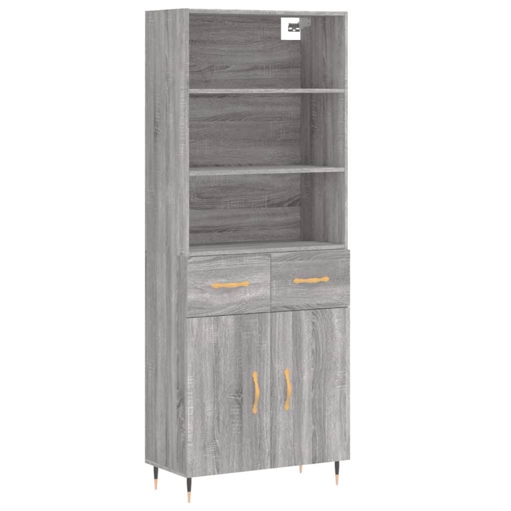 Ντουλάπι Γκρι Sonoma 69,5 x 34 x 180 εκ. Επεξεργασμένο Ξύλο