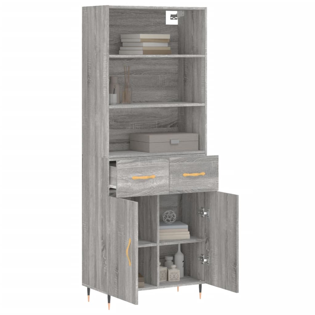 Ντουλάπι Γκρι Sonoma 69,5 x 34 x 180 εκ. Επεξεργασμένο Ξύλο