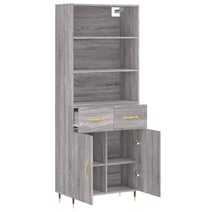 Ντουλάπι Γκρι Sonoma 69,5 x 34 x 180 εκ. Επεξεργασμένο Ξύλο