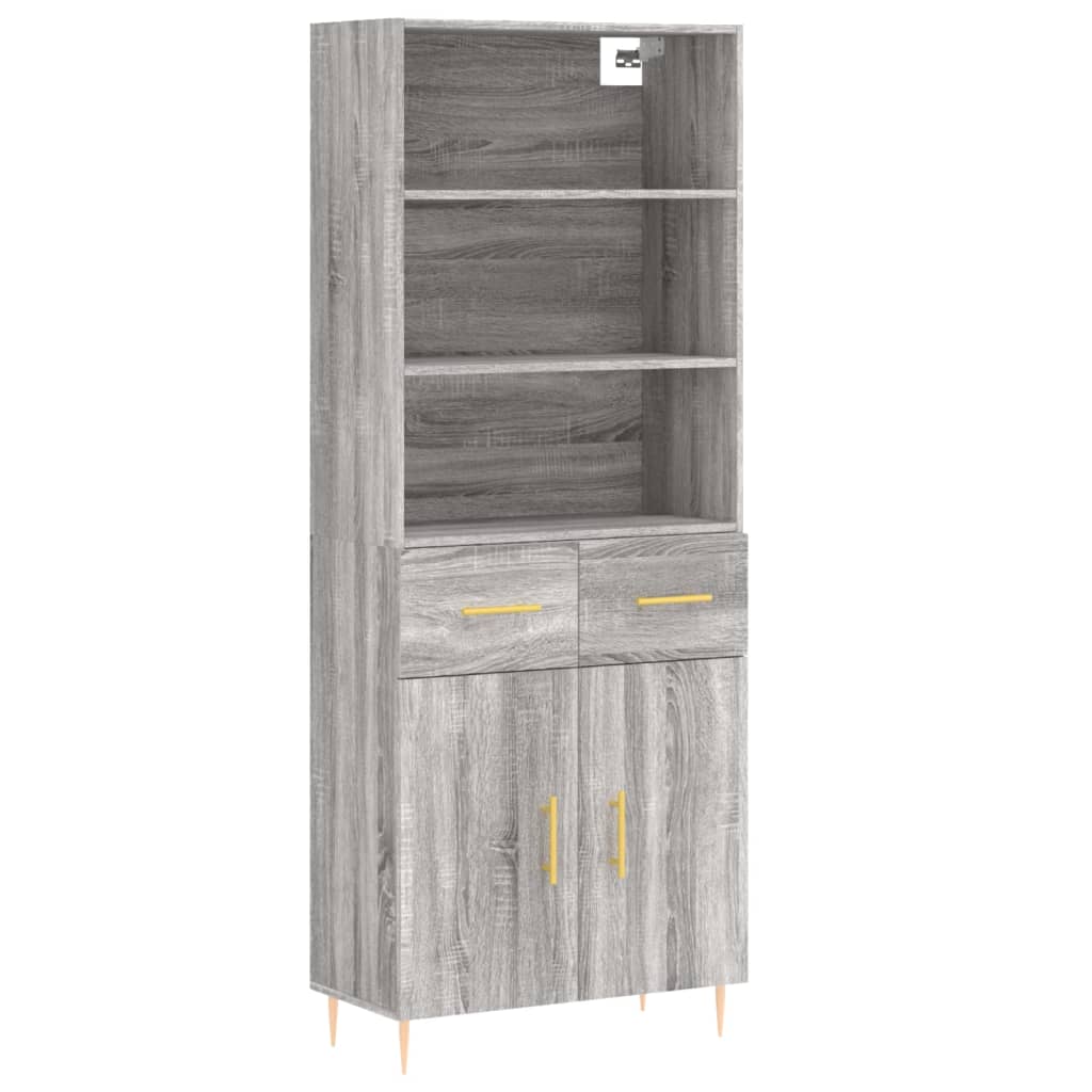 Ντουλάπι Γκρι Sonoma 69,5 x 34 x 180 εκ. Επεξεργασμένο Ξύλο
