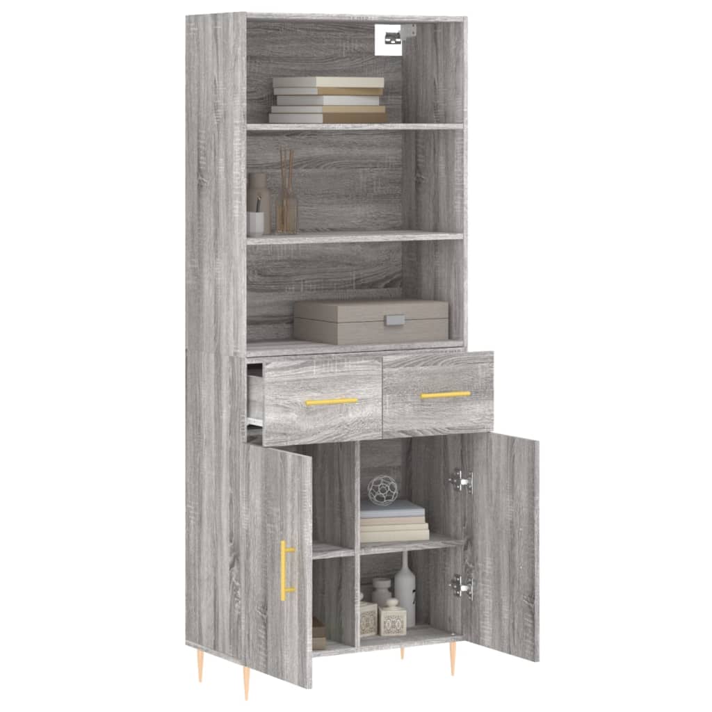 Ντουλάπι Γκρι Sonoma 69,5 x 34 x 180 εκ. Επεξεργασμένο Ξύλο