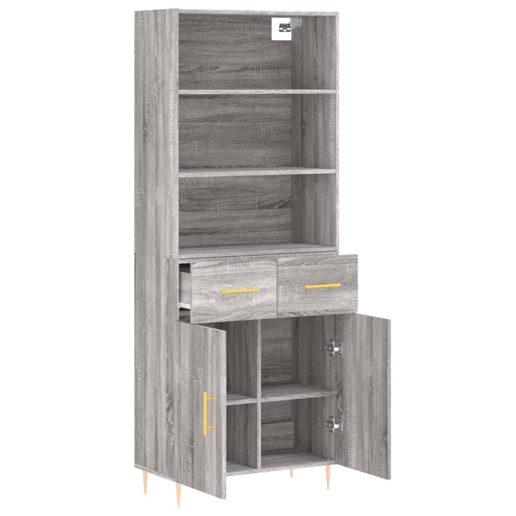 Ντουλάπι Γκρι Sonoma 69,5 x 34 x 180 εκ. Επεξεργασμένο Ξύλο