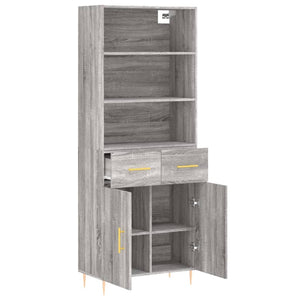 Ντουλάπι Γκρι Sonoma 69,5 x 34 x 180 εκ. Επεξεργασμένο Ξύλο