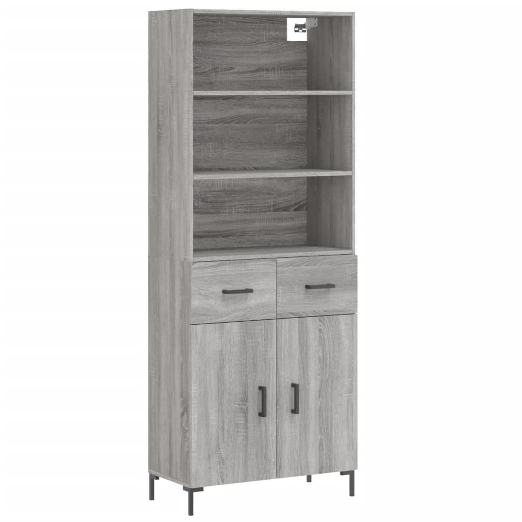 Ντουλάπι Γκρι Sonoma 69,5 x 34 x 180 εκ. Επεξεργασμένο Ξύλο