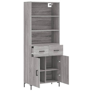 Ντουλάπι Γκρι Sonoma 69,5 x 34 x 180 εκ. Επεξεργασμένο Ξύλο