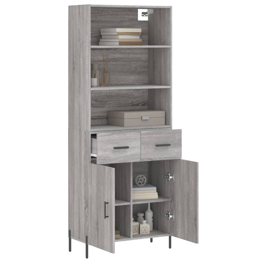 Ντουλάπι Γκρι Sonoma 69,5 x 34 x 180 εκ. Επεξεργασμένο Ξύλο