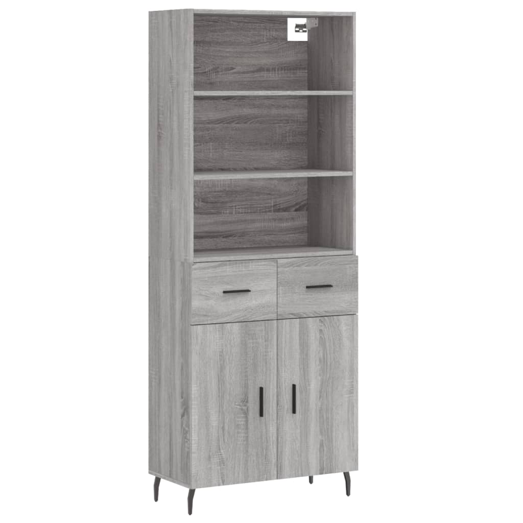 Ντουλάπι Γκρι Sonoma 69,5 x 34 x 180 εκ. Επεξεργασμένο Ξύλο